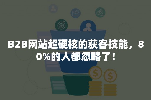 B2B网站超硬核的获客技能，80%的人都忽略了！