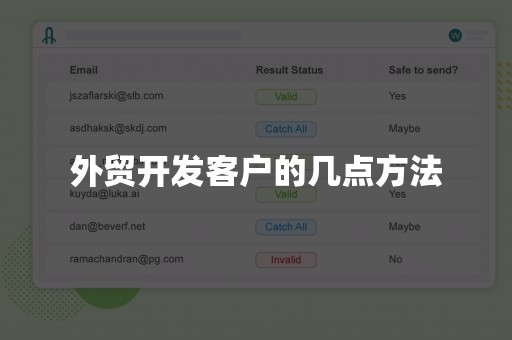 外贸开发客户的几点方法