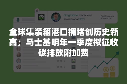 全球集装箱港口拥堵创历史新高；马士基明年一季度拟征收碳排放附加费