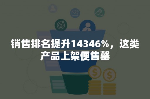 销售排名提升14346%，这类产品上架便售罄