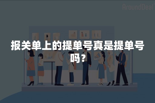 报关单上的提单号真是提单号吗？