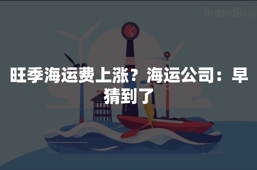 旺季海运费上涨？海运公司：早猜到了