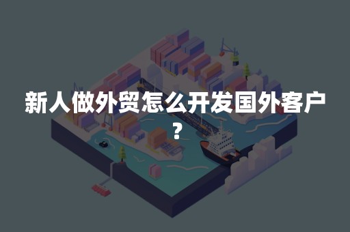 新人做外贸怎么开发国外客户？