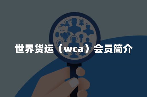 世界货运（wca）会员简介