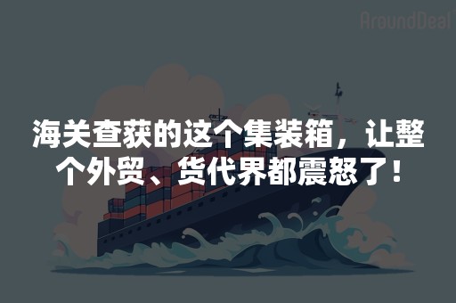 海关查获的这个集装箱，让整个外贸、货代界都震怒了！