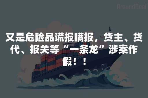 又是危险品谎报瞒报，货主、货代、报关等“一条龙”涉案作假！！