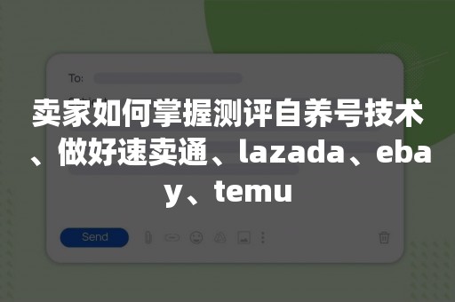 卖家如何掌握测评自养号技术、做好速卖通、lazada、ebay、temu