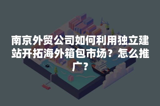 南京外贸公司如何利用独立建站开拓海外箱包市场？怎么推广？