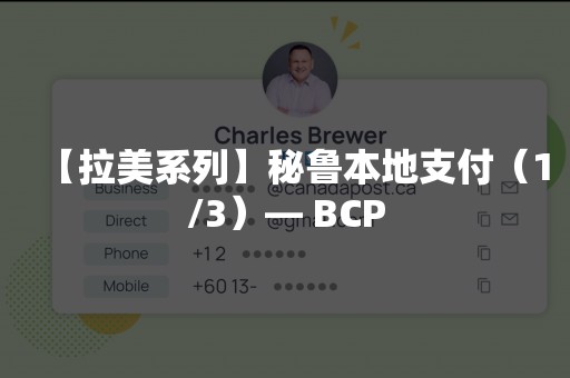 【拉美系列】秘鲁本地支付（1/3）— BCP