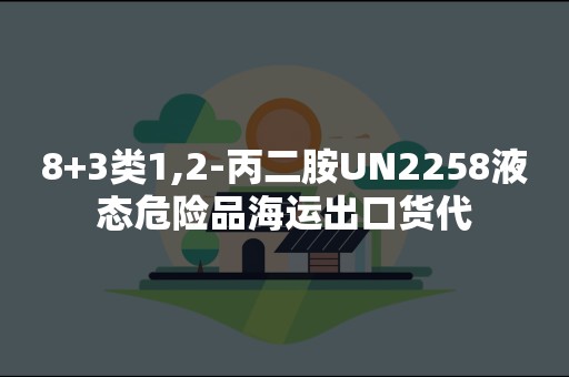 8+3类1,2-丙二胺UN2258液态危险品海运出口货代