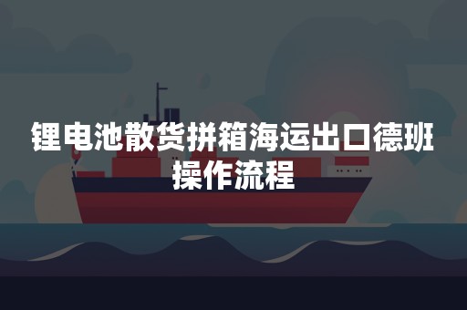 锂电池散货拼箱海运出口德班操作流程