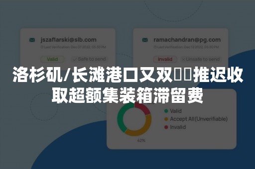 洛杉矶/长滩港口又双叒叕推迟收取超额集装箱滞留费