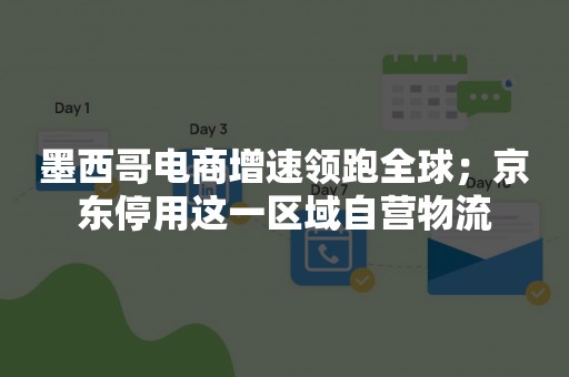 墨西哥电商增速领跑全球；京东停用这一区域自营物流