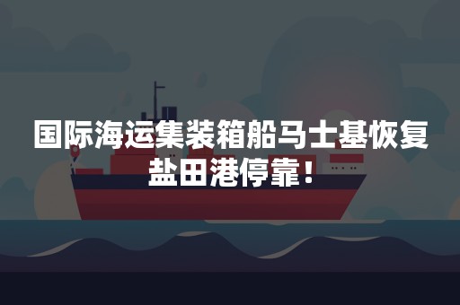 国际海运集装箱船马士基恢复盐田港停靠！