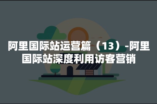 阿里国际站运营篇（13）-阿里国际站深度利用访客营销