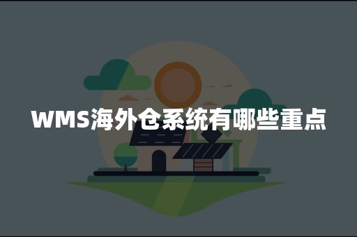 WMS海外仓系统有哪些重点