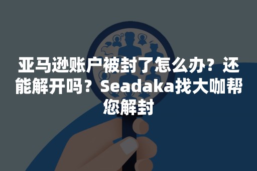 亚马逊账户被封了怎么办？还能解开吗？Seadaka找大咖帮您解封