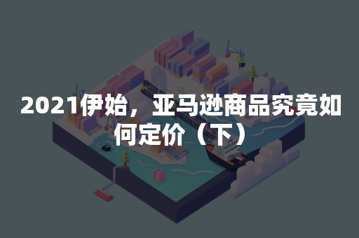 2021伊始，亚马逊商品究竟如何定价（下）