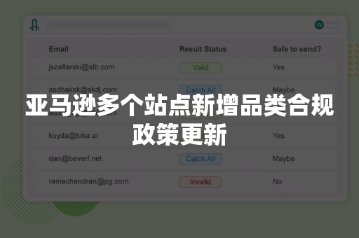 亚马逊多个站点新增品类合规政策更新