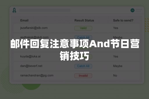 邮件回复注意事项And节日营销技巧