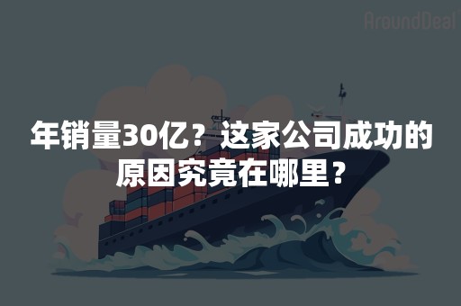 年销量30亿？这家公司成功的原因究竟在哪里？