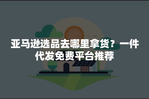 亚马逊选品去哪里拿货？一件代发免费平台推荐