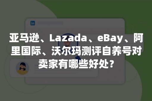 亚马逊、Lazada、eBay、阿里国际、沃尔玛测评自养号对卖家有哪些好处？