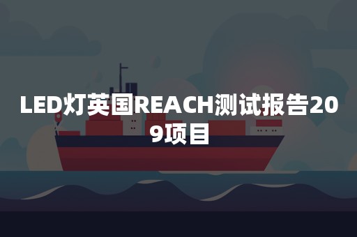 LED灯英国REACH测试报告209项目