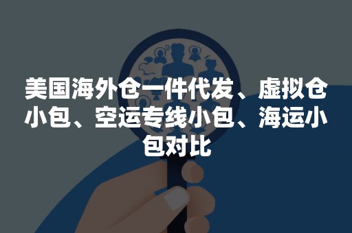 美国海外仓一件代发、虚拟仓小包、空运专线小包、海运小包对比