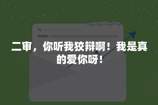 二审，你听我狡辩啊！我是真的爱你呀！