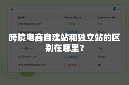 跨境电商自建站和独立站的区别在哪里？