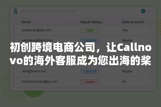 初创跨境电商公司，让Callnovo的海外客服成为您出海的桨