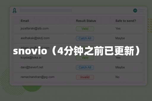 snovio（4分钟之前已更新）