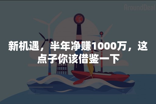 新机遇，半年净赚1000万，这点子你该借鉴一下