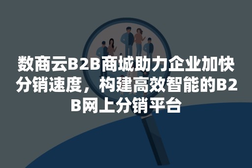 数商云B2B商城助力企业加快分销速度，构建高效智能的B2B网上分销平台