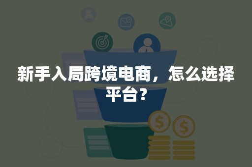 新手入局跨境电商，怎么选择平台？