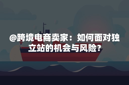 @跨境电商卖家：如何面对独立站的机会与风险？