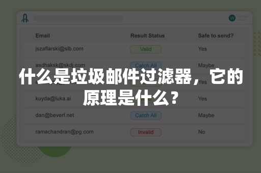 什么是垃圾邮件过滤器，它的原理是什么？