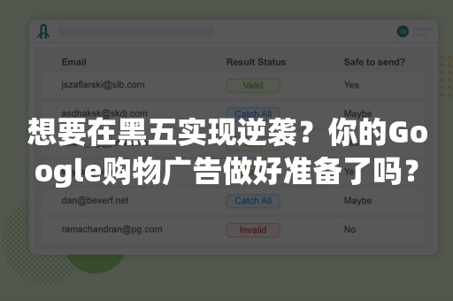 想要在黑五实现逆袭？你的Google购物广告做好准备了吗？