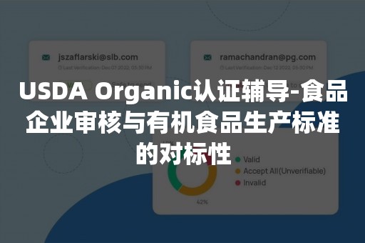 USDA Organic认证辅导-食品企业审核与有机食品生产标准的对标性