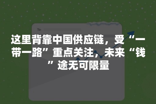 这里背靠中国供应链，受“一带一路”重点关注，未来“钱”途无可限量