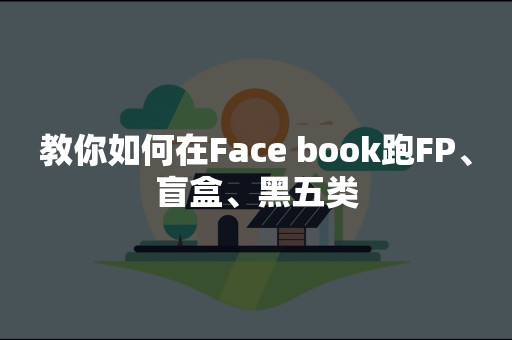 教你如何在Face book跑FP、盲盒、黑五类