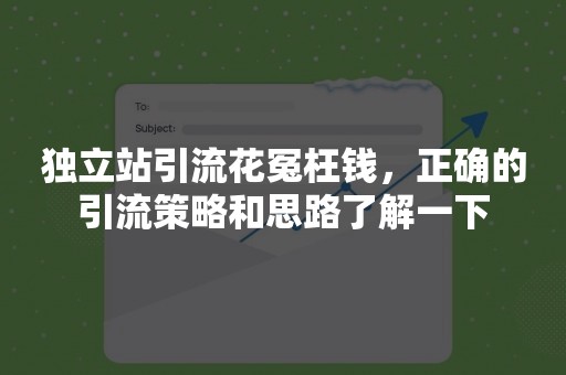 独立站引流花冤枉钱，正确的引流策略和思路了解一下