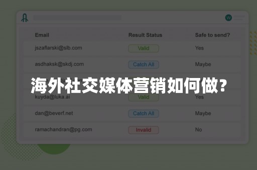 海外社交媒体营销如何做？
