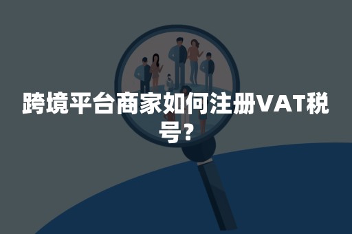 跨境平台商家如何注册VAT税号？