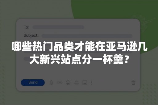 哪些热门品类才能在亚马逊几大新兴站点分一杯羹？