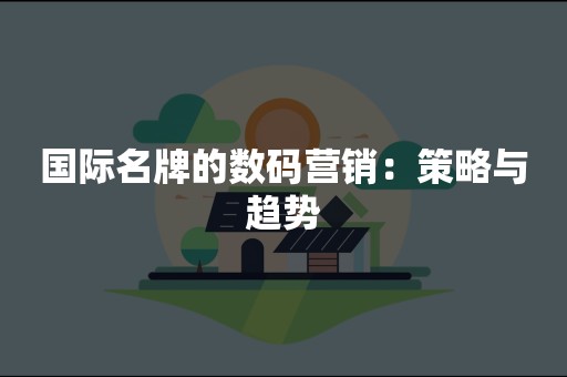 国际名牌的数码营销：策略与趋势