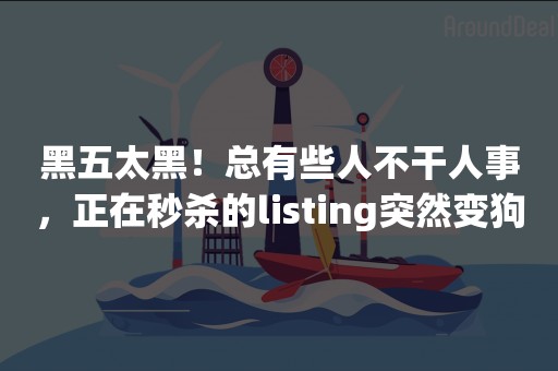 黑五太黑！总有些人不干人事，正在秒杀的listing突然变狗