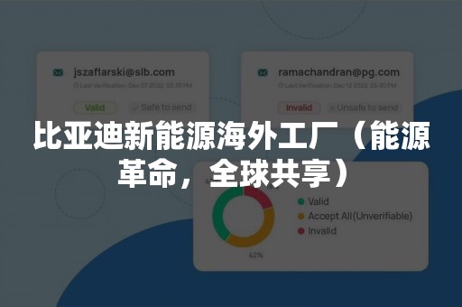 比亚迪新能源海外工厂（能源革命，全球共享）