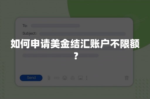 如何申请美金结汇账户不限额？